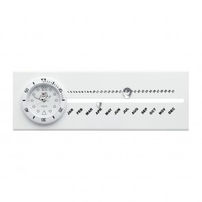 Uhr mit Kalender LOLLICLOCK-CALENDAR WHITE
