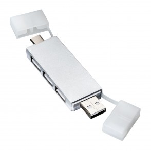 USB Hub REFLECTS-SABADELL SILVER