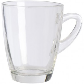 Tasse aus Glas mit einem Füllvermögen von 320 ml