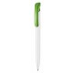 Kugelschreiber CLEAR SHINY-weiss/Apfel-grün