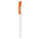 Kugelschreiber CLEAR SHINY - weiss/orange