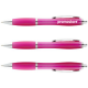 Nash Kugelschreiber silberner Schaft mit farbigem Griff - rosa