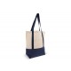 Einkaufstasche aus Baumwolle OEKO-TEX® 140g/m² 40x10x35cm, Dunkelblau