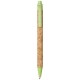 Midar Kugelschreiber aus Kork und Weizenstroh- natur/apfelgrün