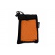 Kühlendes Handtuch aus RPET-Material, 30x80cm, Schwarz / Orange