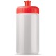 Sportflasche 500 Basic - Weiss / Rot