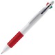 Kugelschreiber mit 4 Schreibfarben - Weiss / Rot
