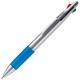 Kugelschreiber mit 4 Schreibfarben - Silber / Blau