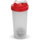 Shaker 600 ml - Transparent/ Rot