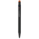 Dax Gummi-Eingabestift-Kugelschreiber- schwarz/orange