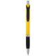 Turbo einfarbiger Kugelschreiber mit Gummigriff- gelb/schwarz