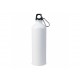 Aluminium Wasserflasche mit Karabiner 750ml, Weiss