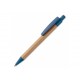Kugelschreiber Bambus mit Weizenstroh Elementen, Blau