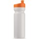 Sportflasche 750 Design - Weiss / Orange