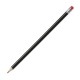Bleistift mit Radiergummi - schwarz