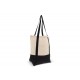 Einkaufstasche aus Baumwolle OEKO-TEX® 140g/m² 40x10x35cm, Schwarz