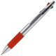 Kugelschreiber mit 4 Schreibfarben - Silber / Rot