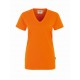 Damen-V-Shirt Classic-orange