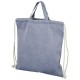 Pheebs Rucksack mit Kordelzug aus recycelter Baumwolle, 150 g/m²- heather blau