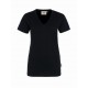 Damen-V-Shirt Classic-schwarz