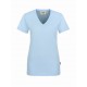 Damen-V-Shirt Classic-eisblau
