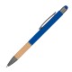 Kugelschreiber mit Griffzone aus Bambus, blau