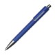 Kunststoffkugelschreiber mit silbernen Applikationen - blau
