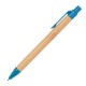 Kugelschreiber aus Weizenstroh und Bambus, blau
