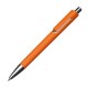 Kunststoffkugelschreiber mit silbernen Applikationen - orange