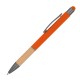 Kugelschreiber mit Griffzone aus Bambus, orange
