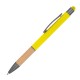 Kugelschreiber mit Griffzone aus Bambus, gelb