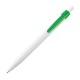 Kunststoffkugelschreiber mit farbigem Clip - grün