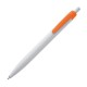 Kunststoffkugelschreiber mit farbigem Clip - orange