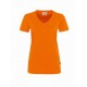 Damen-V-Shirt Performance-orange