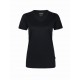 Damen-V-Shirt COOLMAX®-schwarz