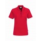Damen-Poloshirt Casual-rot/schwarz