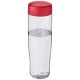H2O Tempo® 700 ml Sportflasche mit Drehdeckel - transparent/rot