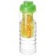 H2O Treble 750 ml Flasche mit Klappdeckel und Infusor- transparent/limone