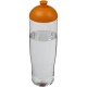 H2O Tempo® 700 ml Sportflasche mit Stülpdeckel - transparent/orange