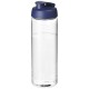 H2O Vibe 850 ml Sportflasche mit Klappdeckel- transparent/blau