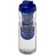 H2O Base® 650 ml Sportflasche mit Klappdeckel und Infusor - transparent/blau
