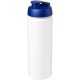 Baseline® Plus grip 750 ml Sportflasche mit Klappdeckel - weiss/blau