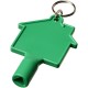 Maximilian Zählerkastenschlüssel in Hausform mit Schlüsselanhänger - grün