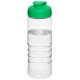 H2O Treble 750 ml Sportflasche mit Klappdeckel- transparent/grün