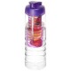 H2O Treble 750 ml Flasche mit Klappdeckel und Infusor- transparent/lila