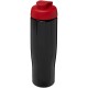 H2O Tempo® 700 ml Sportflasche mit Klappdeckel - schwarz/rot