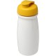 H2O Pulse® 600 ml Sportflasche mit Klappdeckel - weiss/gelb