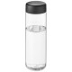 H2O Vibe 850 ml Sportflasche mit Drehdeckel - transparent/schwarz