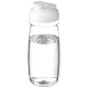 H2O Pulse® 600 ml Sportflasche mit Klappdeckel - transparent/weiss