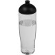 H2O Tempo® 700 ml Sportflasche mit Stülpdeckel - transparent/schwarz